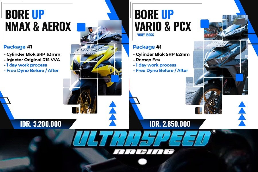 Maksimalkan Performa Berkendara dengan Paket Bore Up USR untuk Nmax, Aerox, PCX, dan Vario