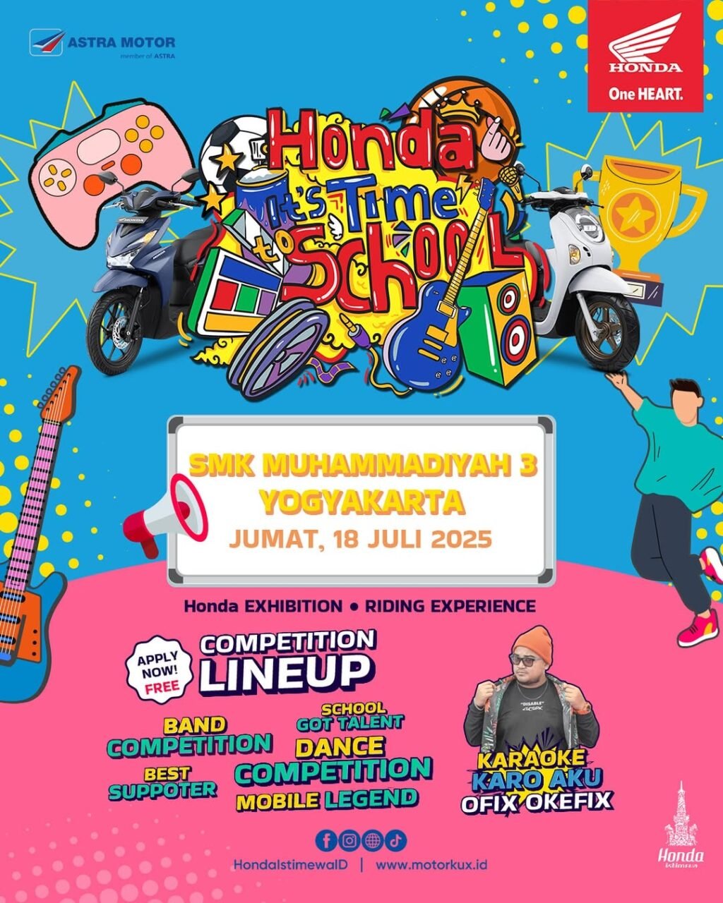 Serbuan Honda HITS ke SMK Muhammadiyah 3: Edukasi Otomotif & Semangat Sekolah Makin Menggelegar!