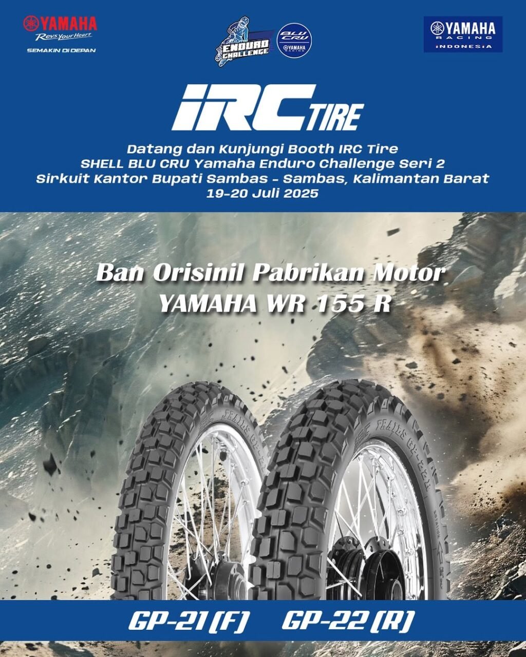 Booth IRC Tire Siap Gebrak YEC Seri 2 Sambas! Buktikan Ketangguhan Ban Balap di Medan Ekstrem!