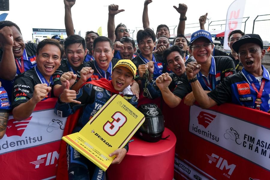 Wahyu Nugroho meraih podium 3 race 1 kelas SS600 seri 1 ARRC 2025