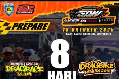 PRESS RELEASE SDW PUTARAN LEPAS Super Drag Way Racertees Ekitoyama Saber 2025