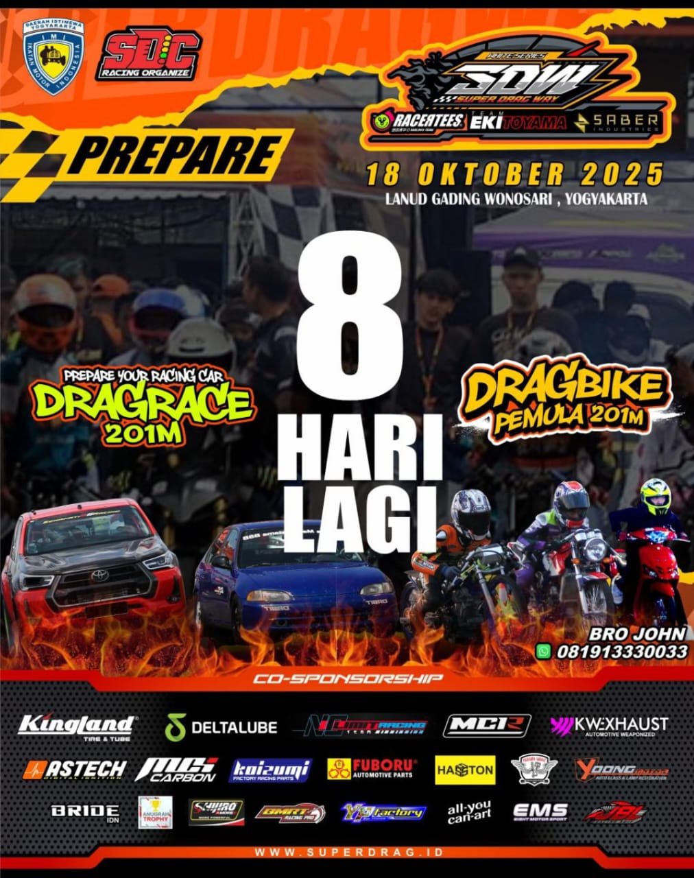 PRESS RELEASE SDW PUTARAN LEPAS Super Drag Way Racertees Ekitoyama Saber 2025